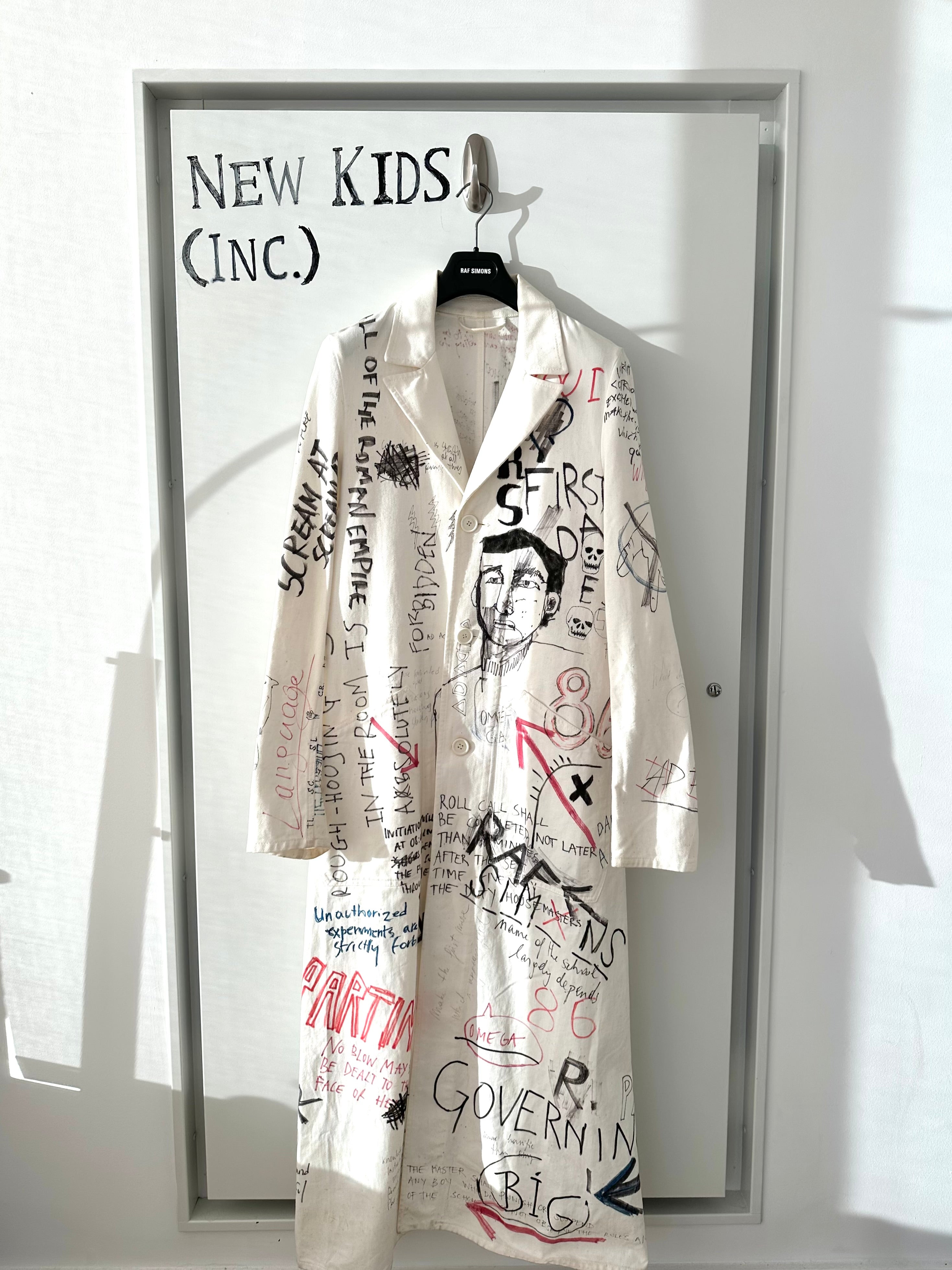 Raf Simons Hand Printed Lab Coat NewKids inc