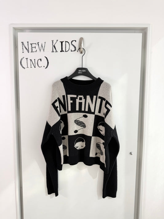 Enfants Riches Deprimes Logo Checked Sweater