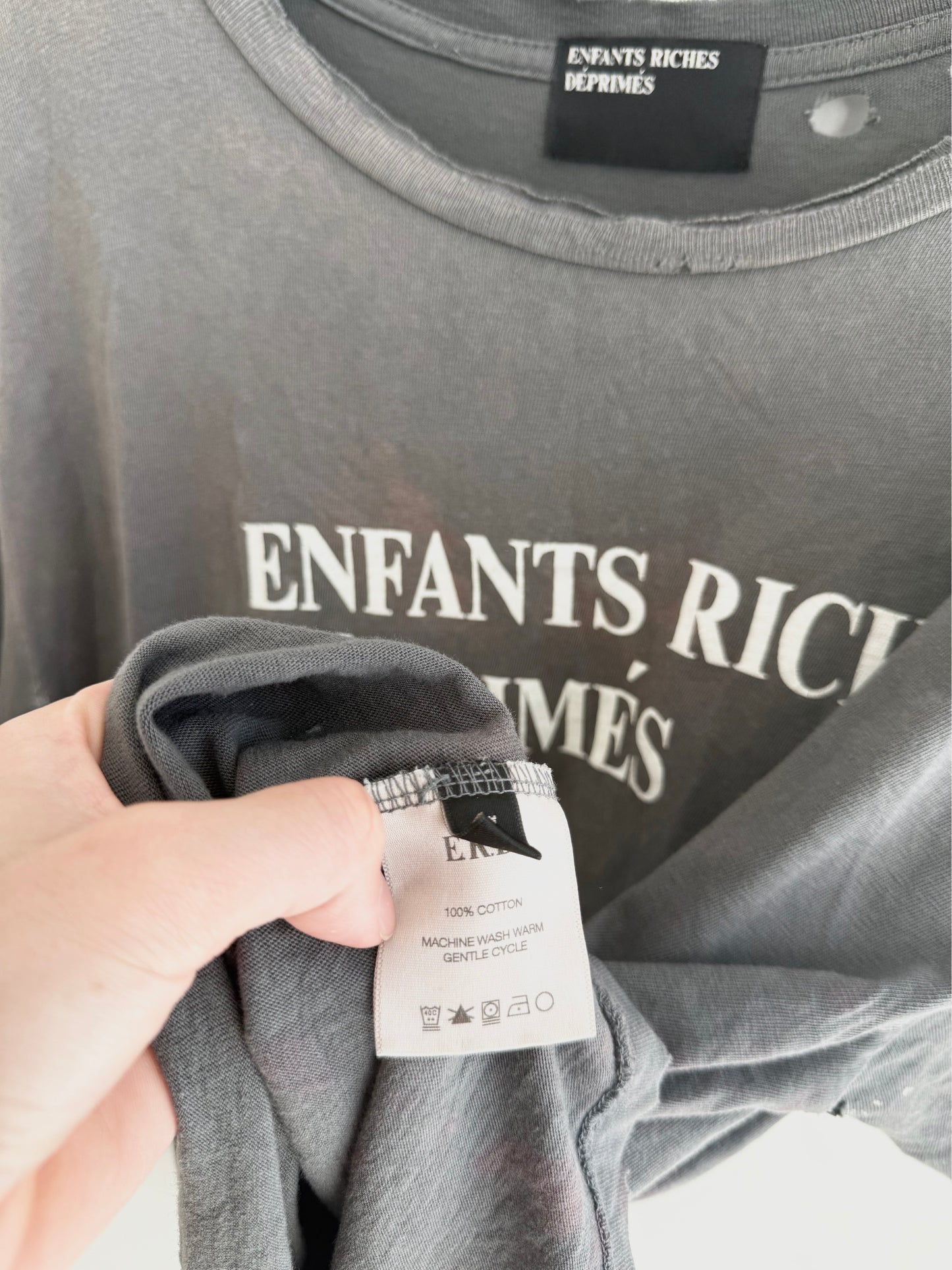Enfants Riches Deprimes Washed Logo T Shirt