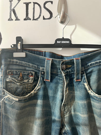Chrome Hearts Multicolor Cross Patched Jeans