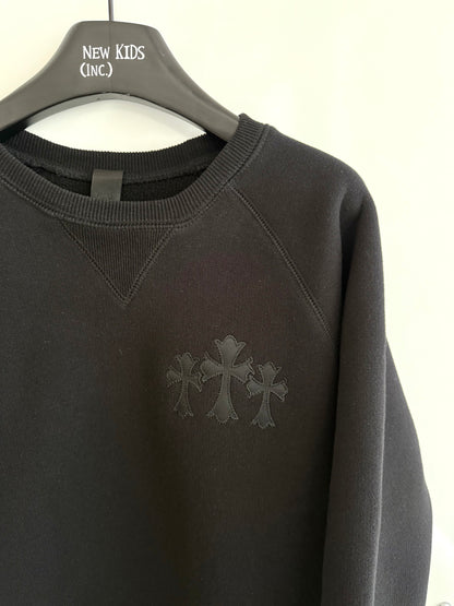 Chrome Hearts Triple Cross Patched Crewneck