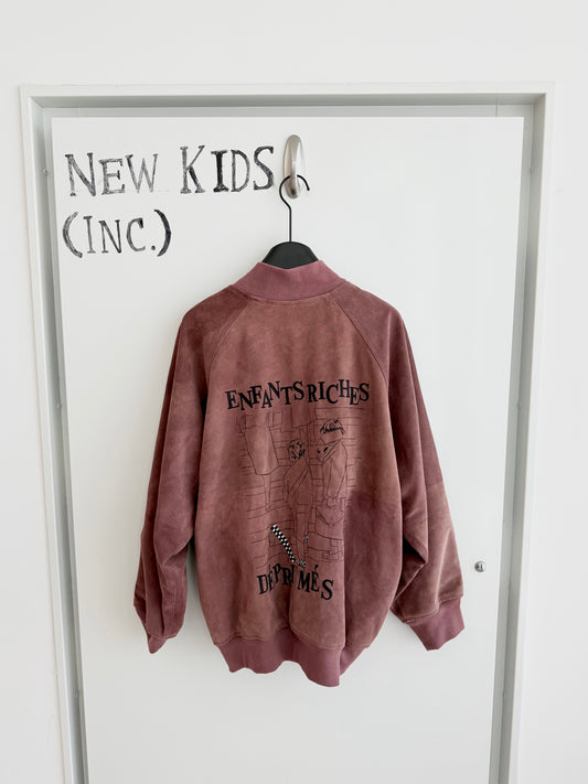 Enfants Riches Deprimes RED Suede Embroidery Bomber Jacket