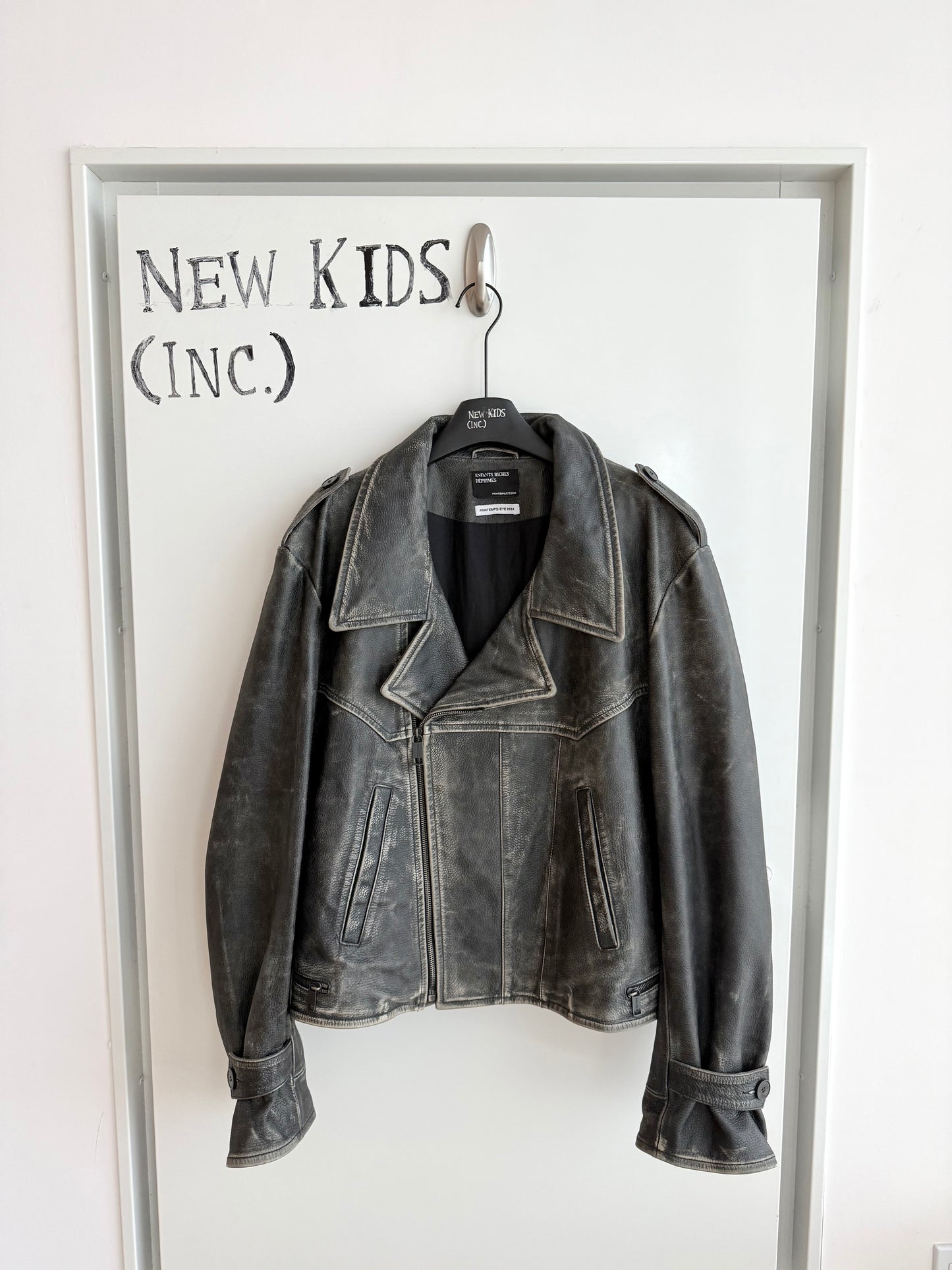 Enfants Riches Deprimes Tabac Rat Biker Leather Jacket