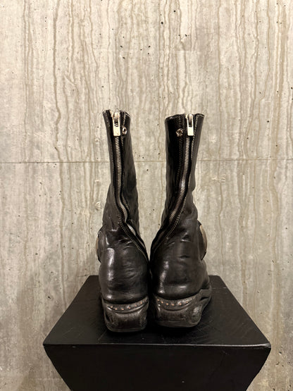 Carol Christian Poell Titanium U-Sole Boots(Waxed Black)