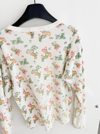 Enfants Riches Deprimes Baby Print Waffle Long Sleeve